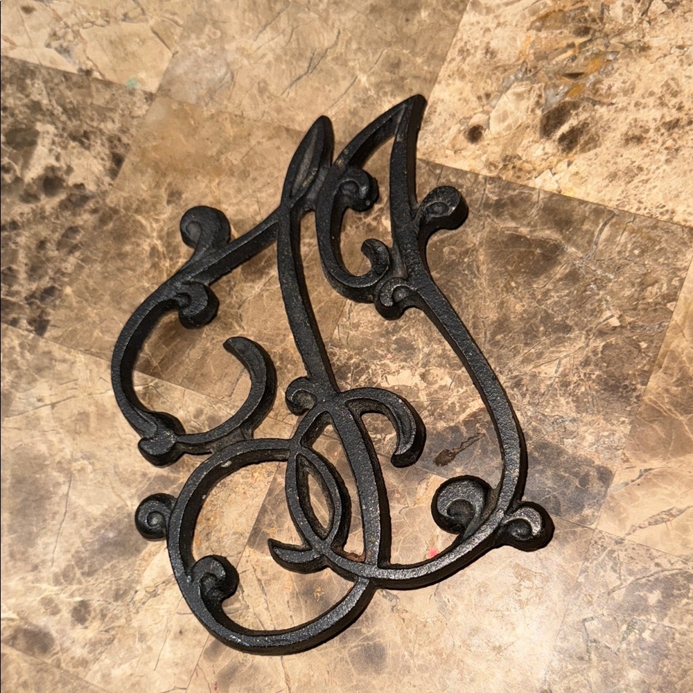 Thomas Jefferson Black Wrought Iron Trivet “TJ”